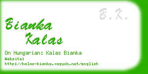 bianka kalas business card